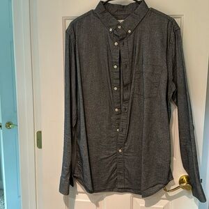 Grey long sleeve button down goodfellow Large shirt